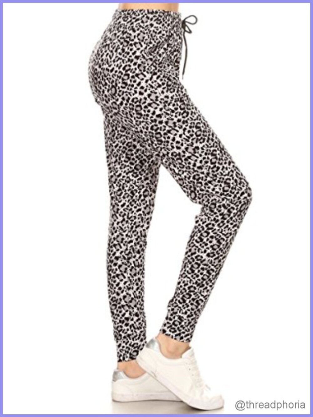 High Waist Printed Joggers Track Pants with Pockets Drawstring